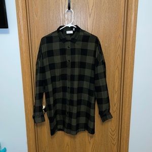 ASOS Design Black & Green Oversized Flannel